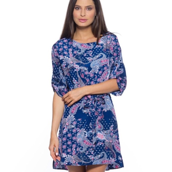 Vivacious printed Boho Mini Dress, belt incl. NWT - Picture 6 of 6